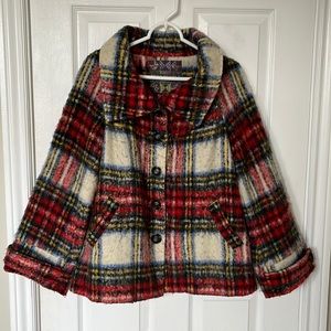 Free People Plaid Coat